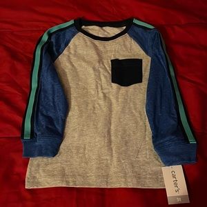 Long sleeve tee 3T grey, blue, green (boys)